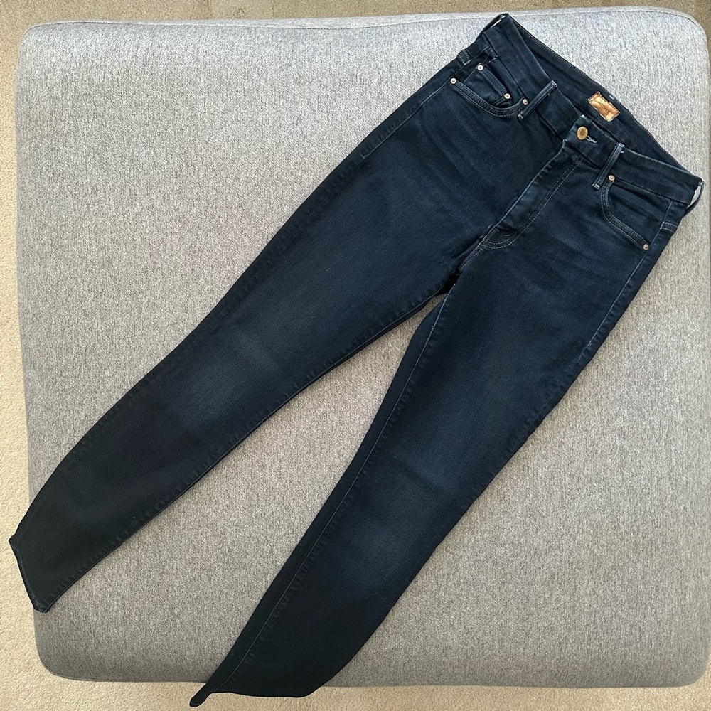 MOTHER High Waisted Looker Skinny Jeans in Coffee Tea or Me Size 27